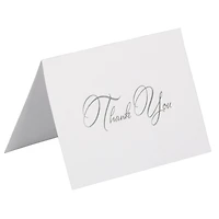 JAM Paper Thank You Card Set with Silver Script