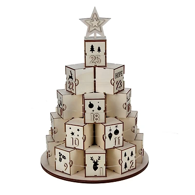 Layered Countdown Advent Tree DIY Wood Décor by Make Market®