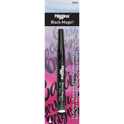 Higgins® Black Magic® Brush Tip Ink Pump Marker, 1mm