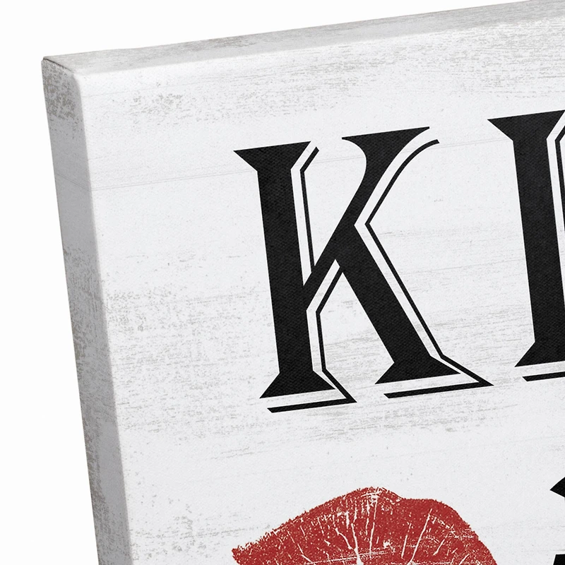 Kissing Booth Sign Canvas Wall Art