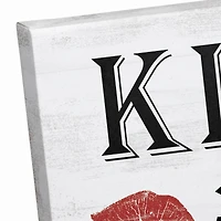 Kissing Booth Sign Canvas Wall Art