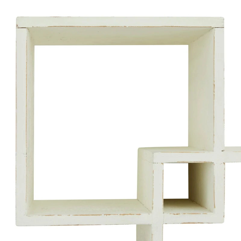 White Fir Contemporary Wall Shelf, 34" x 12" x 22"