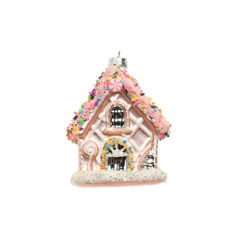 3.75" Sprinkles & Candy Glass Gingerbread House Ornament by Ashland®