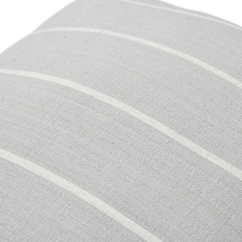Hello Honey® Gray Square Interwoven Stripe Cotton Pillow Cover