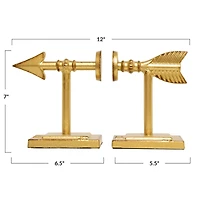 Hello Honey® Gold Arrow Bookends Set