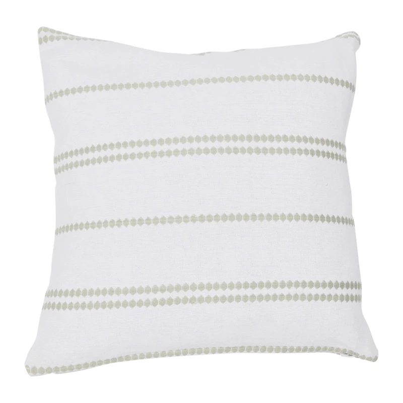 Hello Honey® Square Embroidered Multistripe Cotton Pillow Cover