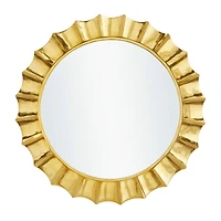 Gold Glam Wall Mirror, 35" x 2" x 35"