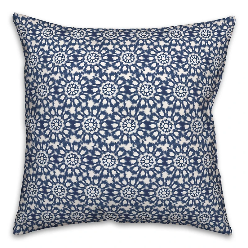 Radial Shibori Pattern 18" x 18" Indoor / Outdoor Pillow