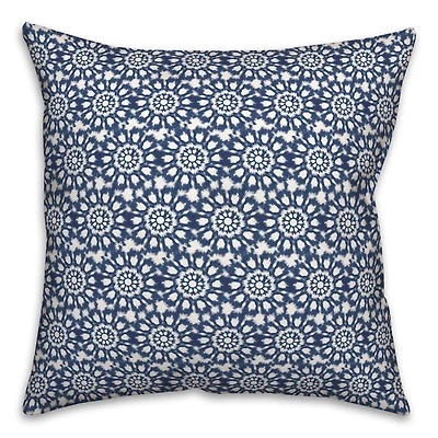 Radial Shibori Pattern 18" x 18" Indoor / Outdoor Pillow