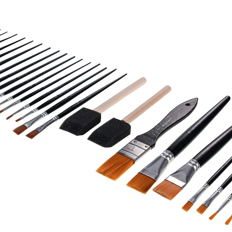 Hello, Artist! 25 Piece Craft Brush Value Pack