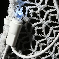 Fabric Glitter Shepherd and Sheep Set with Warm & Cool White UL LED Lights