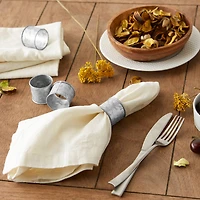 DII® Galvanized Band Napkin Rings, 6ct.