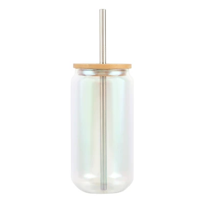 18oz. Iridescent Glass Sublimation Tumbler by Make Market®