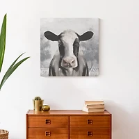 Sophisticated Cow 20" x 20" Canvas Wall Art