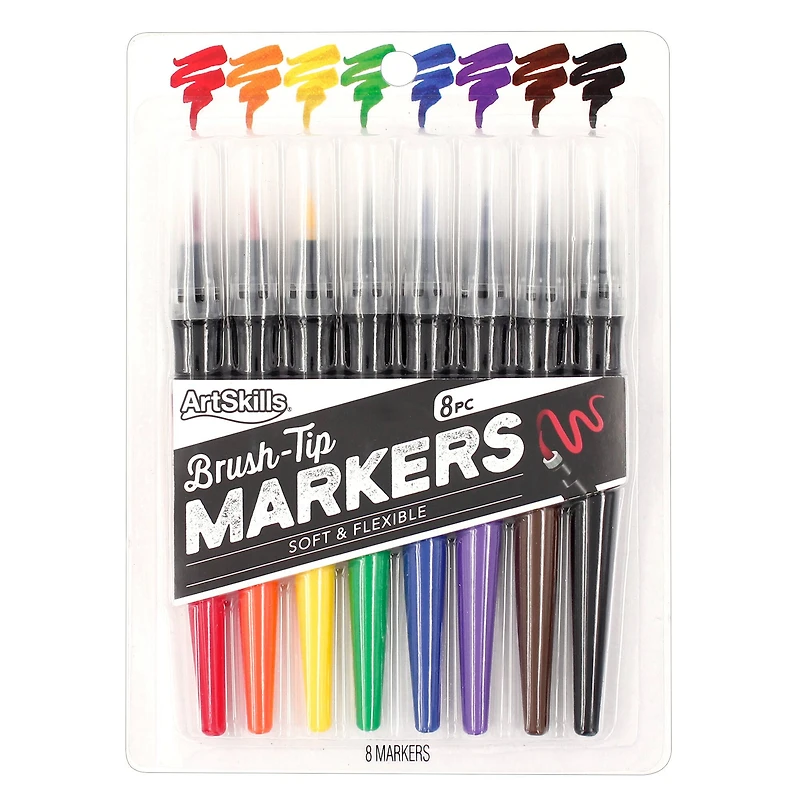 ArtSkills® Brush Tip Markers, 8ct.
