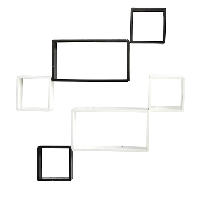 15" Modern Wall Art Décor Floating Shelves (Set of 6)
