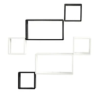 15" Modern Wall Art Décor Floating Shelves (Set of 6)