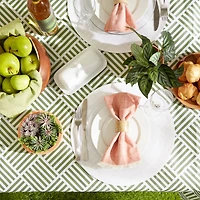 Artichoke Grid Vinyl Tablecloth 60" x 84"