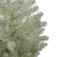 4.5ft. Unlit Metallic Platinum Tinsel Artificial Christmas Tree