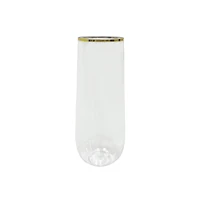 Gold Rim Stemless Champagne Flutes, 8ct. by Celebrate It™