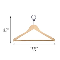 Honey Can Do Hotel Suit Maple Wood Hangers, 24ct.