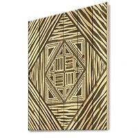 Designart - Minimalist Graphics II - Transitional Print on Natural Pine Wood
