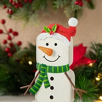 Glitzhome® 7.5" Christmas Snowman Stocking Holder Set