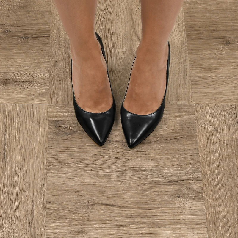 FloorPops Pickling Peel & Stick Floor Tiles