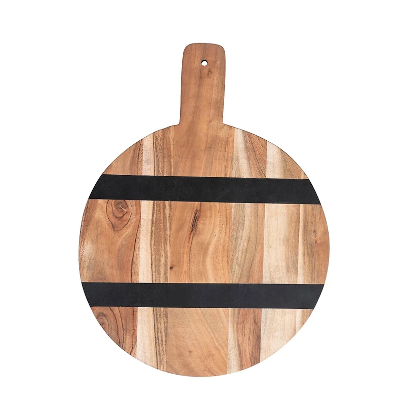 Hello Honey® 20" Round Mango Wood Cheese & Cutting Board with Handle