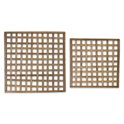 Lattice Wood Hanging Wall Décor Set, 24" & 30"