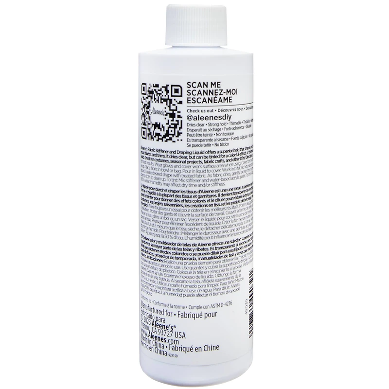 Aleene's® 8oz. Fabric Stiffener & Draping Liquid