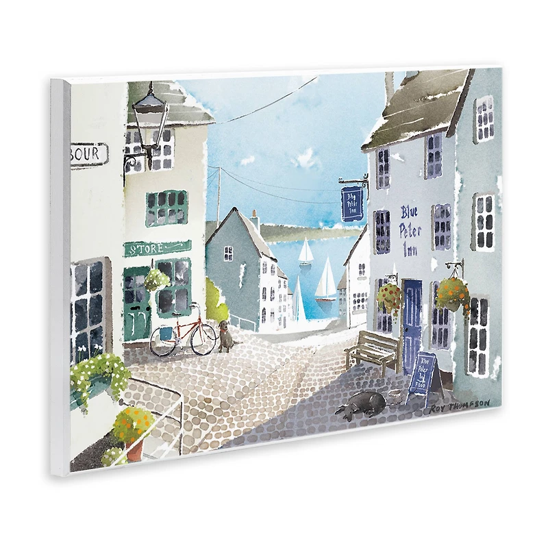 Stupell Industries Coastal Town Seaport Sailboats Wall Plaque Art