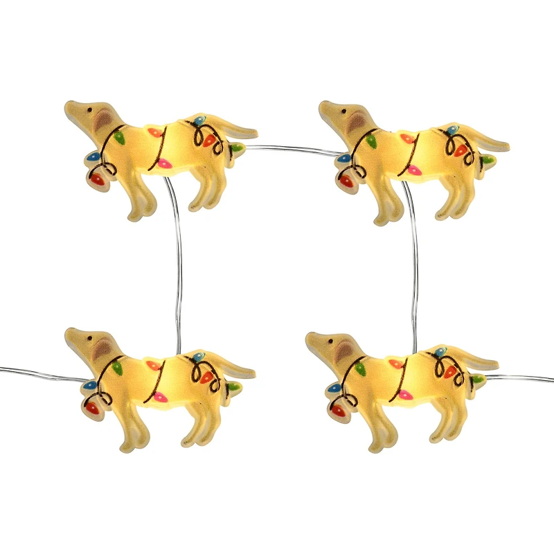 18ct. Warm White LED Tangled Dog String Lights on Silver Wire by Ashland®