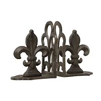 Hello Honey® 10" Fleur de Lis Shaped Iron Bookend Set