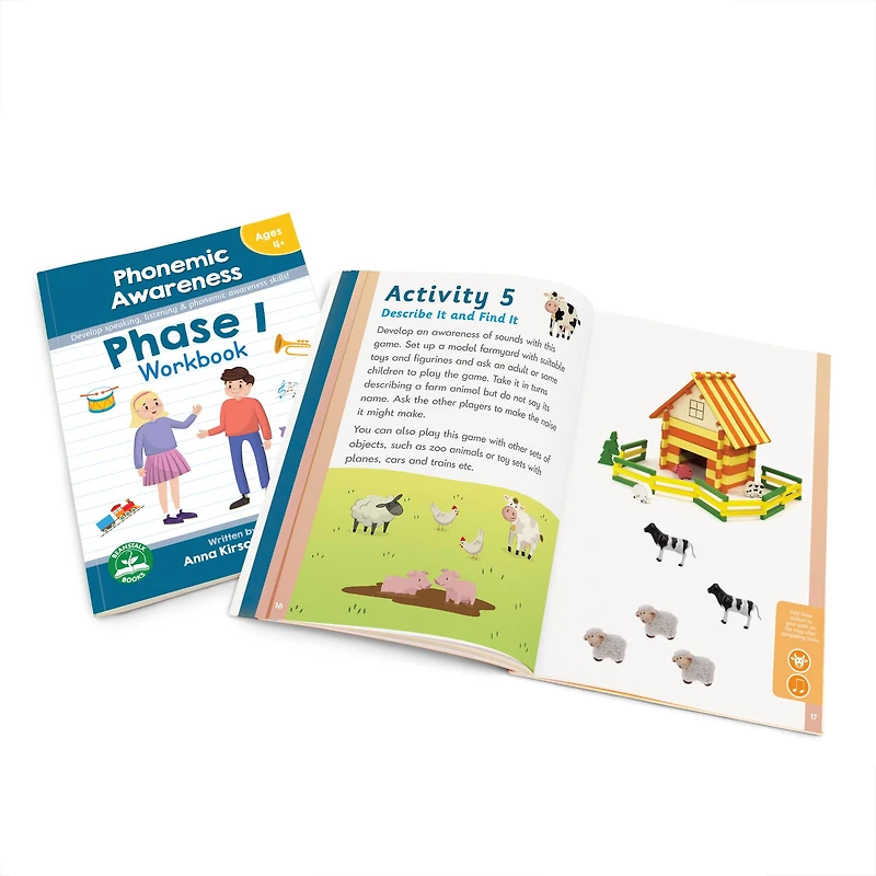 Junior Learning® Letters & Sounds Phase 1 Phonemic Awareness Educational Learning Workbook