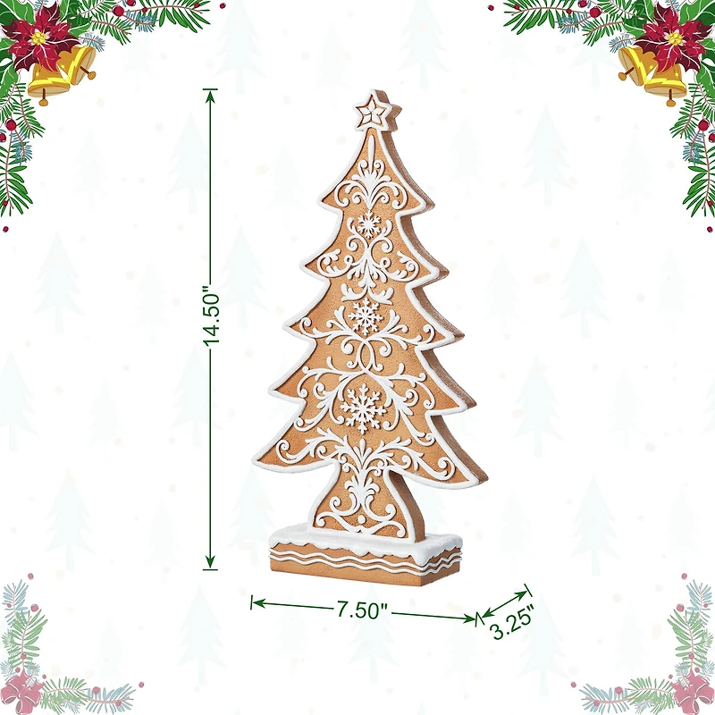 Glitzhome® 14.5" Resin Christmas Tree Table Decor