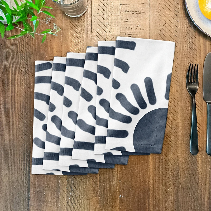 Circle Sun Burst 10" x 10" Cotton Twill Napkin