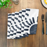 Circle Sun Burst 10" x 10" Cotton Twill Napkin
