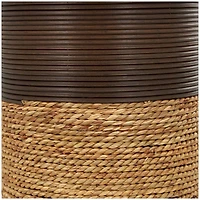 32" Dark Brown Seagrass Handmade Vase