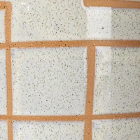 Hello Honey® 6" Cream & Brown Geometric Harmony Stoneware Planter