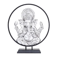 22" Black Polystone Eclectic Buddha