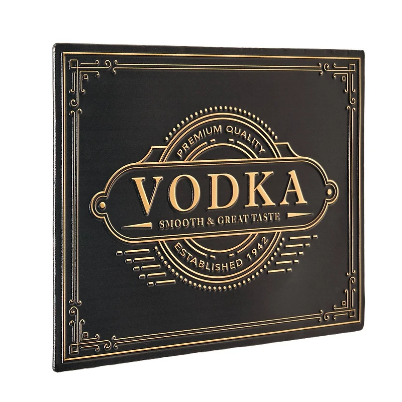 American Art Decor Vodka Metal Embossed Sign