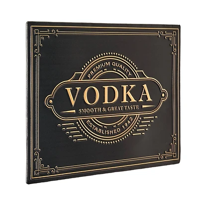 American Art Decor Vodka Metal Embossed Sign