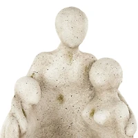 19" Cream Embracing Family Figures Sitting Planter