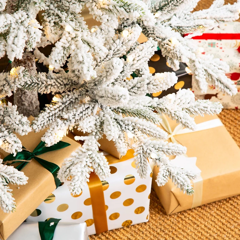 9ft. Pre-Lit Deluxe Pine Artificial Christmas Tree, Warm White LED Lights