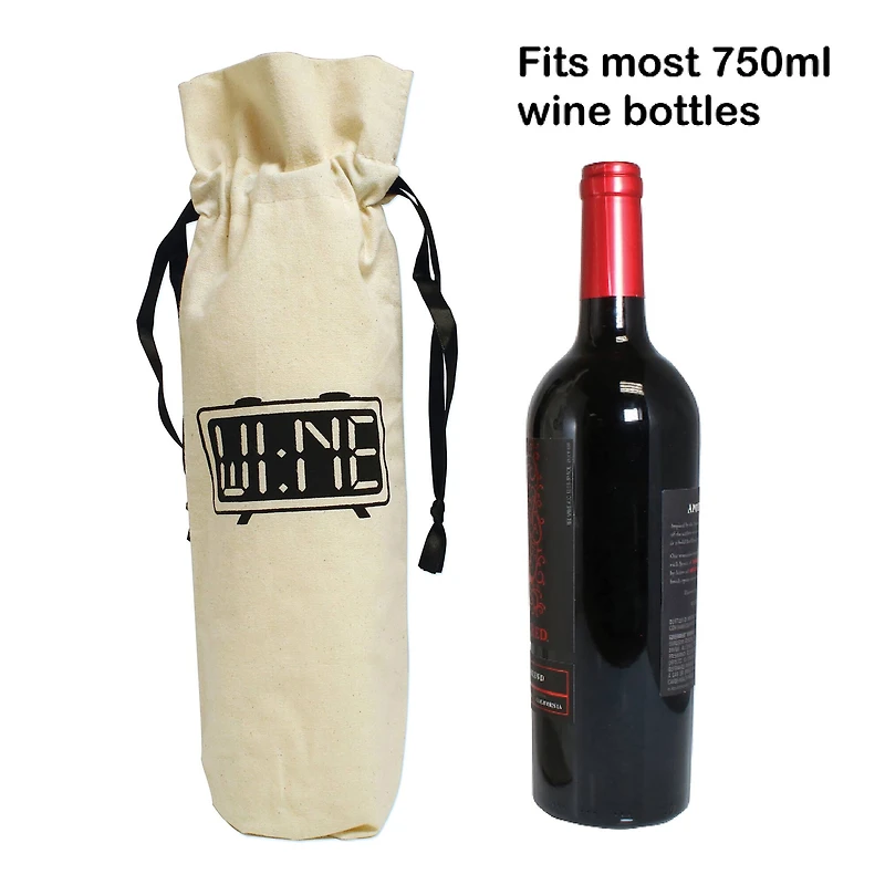 Personality Case™ Wine Time Canvas Wine Bag