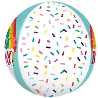 Orbz® XL™ Rainbow Sprinkles Birthday Foil Balloon