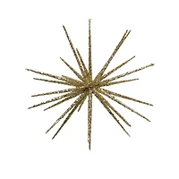 12" Shimmering Gold Glitter Starburst Christmas Ornament