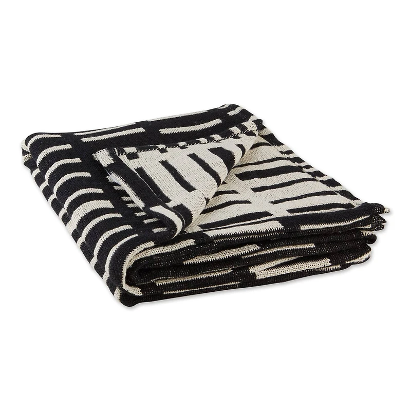 DII® Black Urban Jacquard Throw