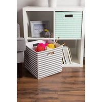 DII® 13" Gray Pinstripe Storage Cube